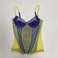 Diesel Multicoloured Mesh Corset Top - Size XS - Funky Cat