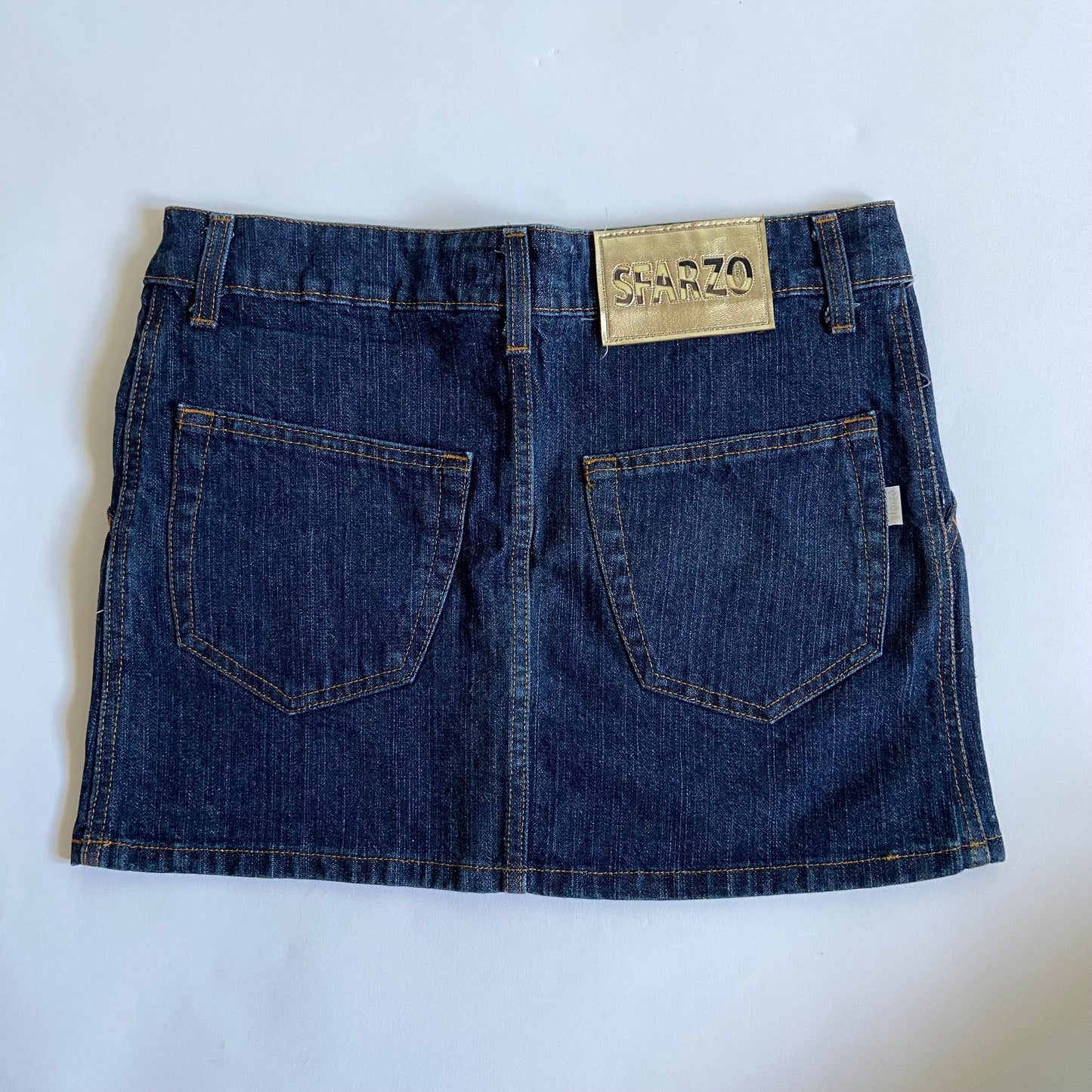 00s Deadstock Sequin Embellished Denim Mini Skirt - Size M