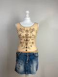 00s Embellished Beaded Top - Size S/M - Funky Cat