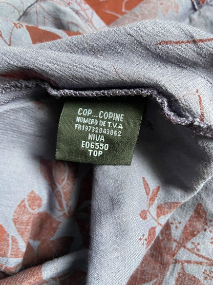 Cop Copine Floral Cup Sleeve Top - Size M - Funky Cat