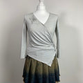00s Silver Shimmery Top - Size S - Funky Cat