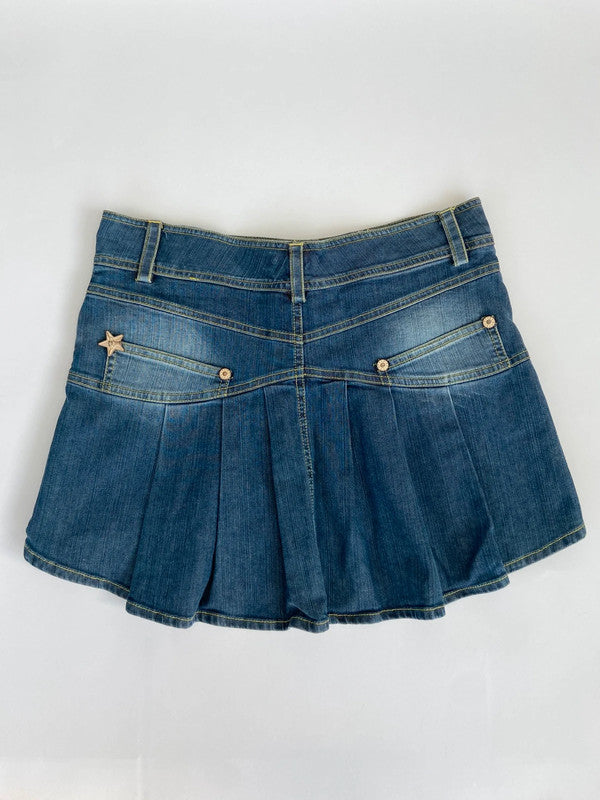 00s Pleated Mini Skirt - Size XS/S - Funky Cat