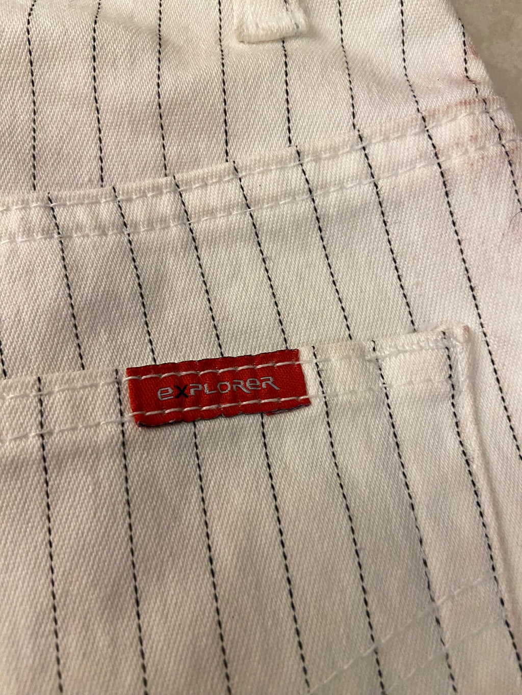 Vintage 00s White Pinstripe Trousers - Size UK 6/8