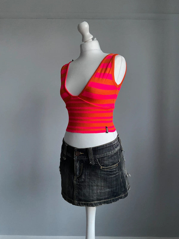 Miss Sixty Striped Top - Size S - Funky Cat