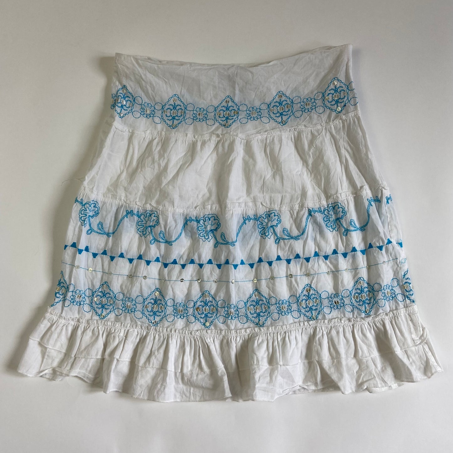 00s Embroidered Prairie Skirt - Size M/L