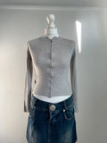 Vintage 00s Ribbed Cardigan - Size S - Funky Cat