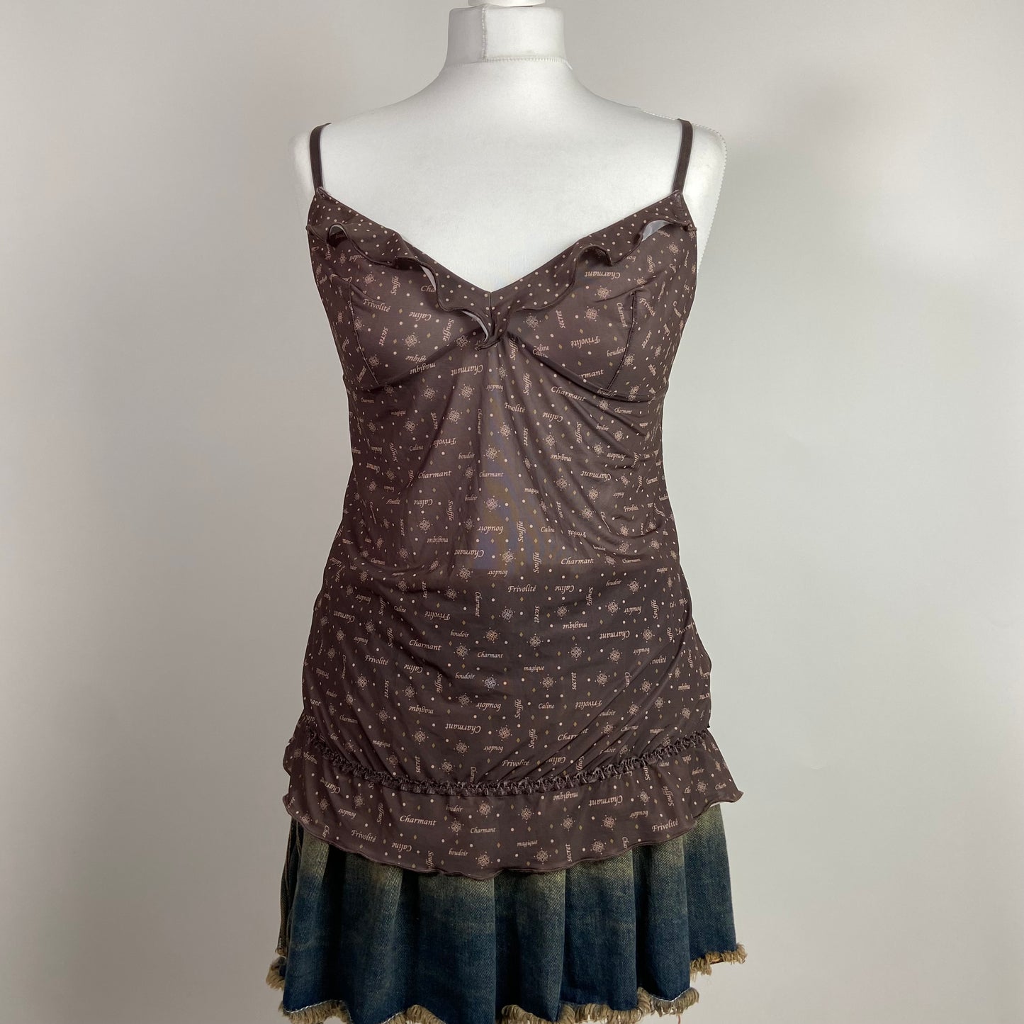 90s Frilly Babydoll Cami - Size S/M