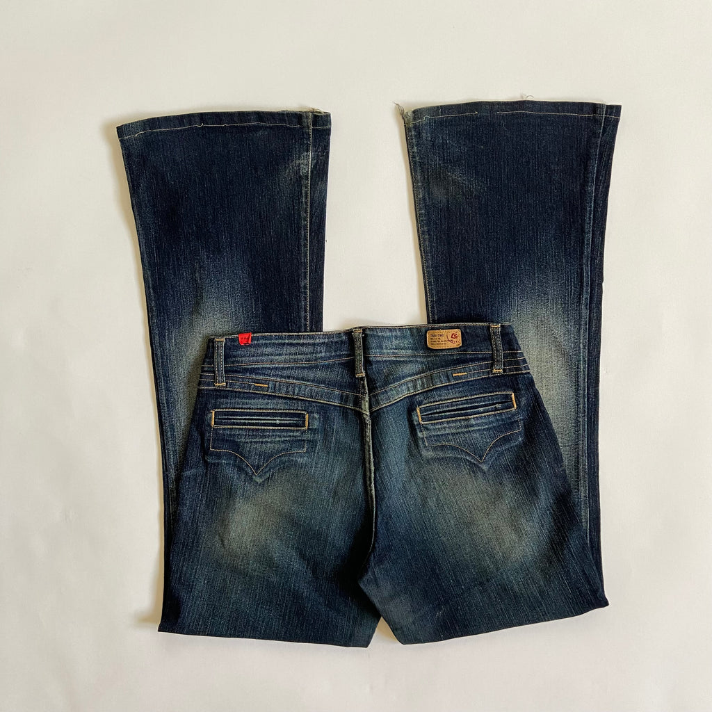 00s Low Rise Flared Jeans - Size 8/10 - Funky Cat
