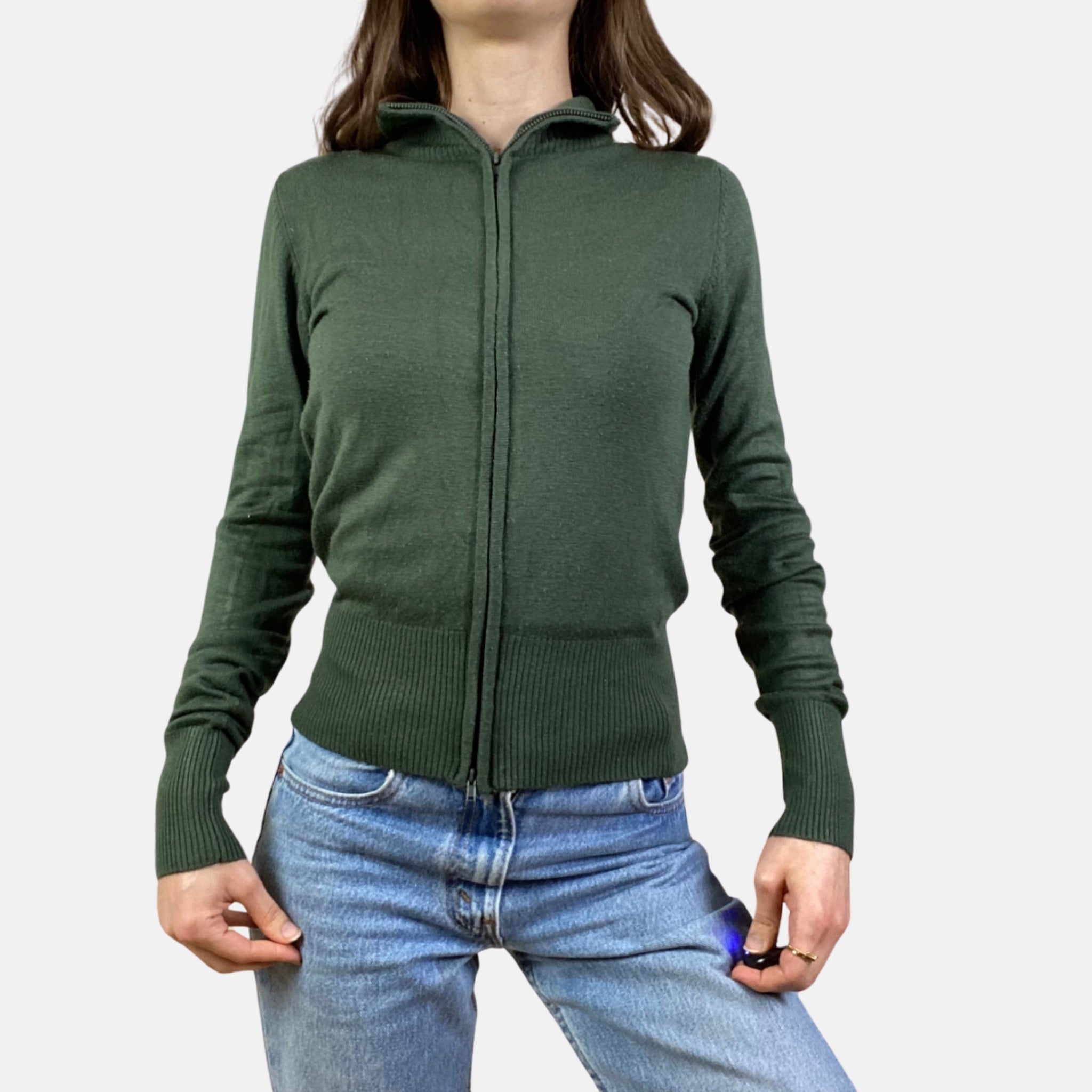 00s Double Zip Jumper - Size XS/S - Funky Cat