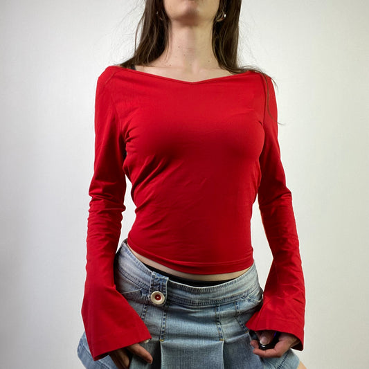 00s Flared Sleeves Top - Size S