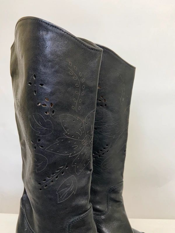 Vintage Boho Cowboy Boots - Size UK 5 - Funky Cat