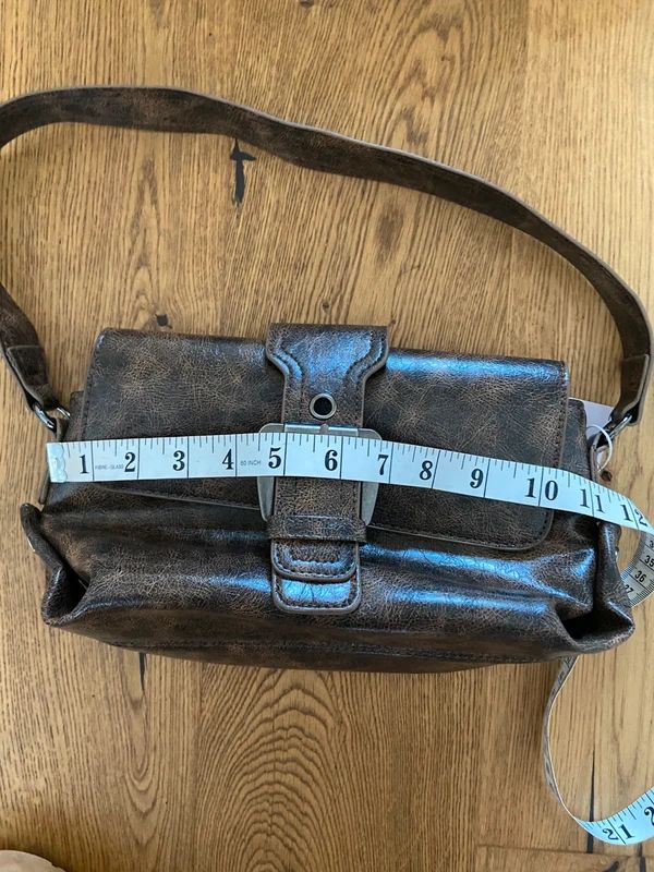 Vintage Leather Buckle Mini Bag - Funky Cat