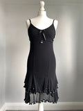 Vintage 00s Ruffled Asymmetrical Dress - Size M - Funky Cat