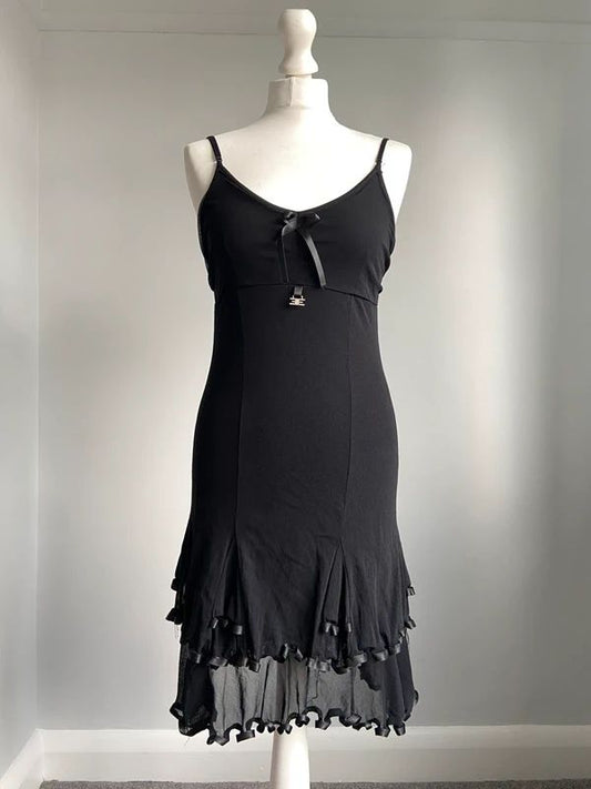 Vintage 00s Ruffled Asymmetrical Dress - Size M