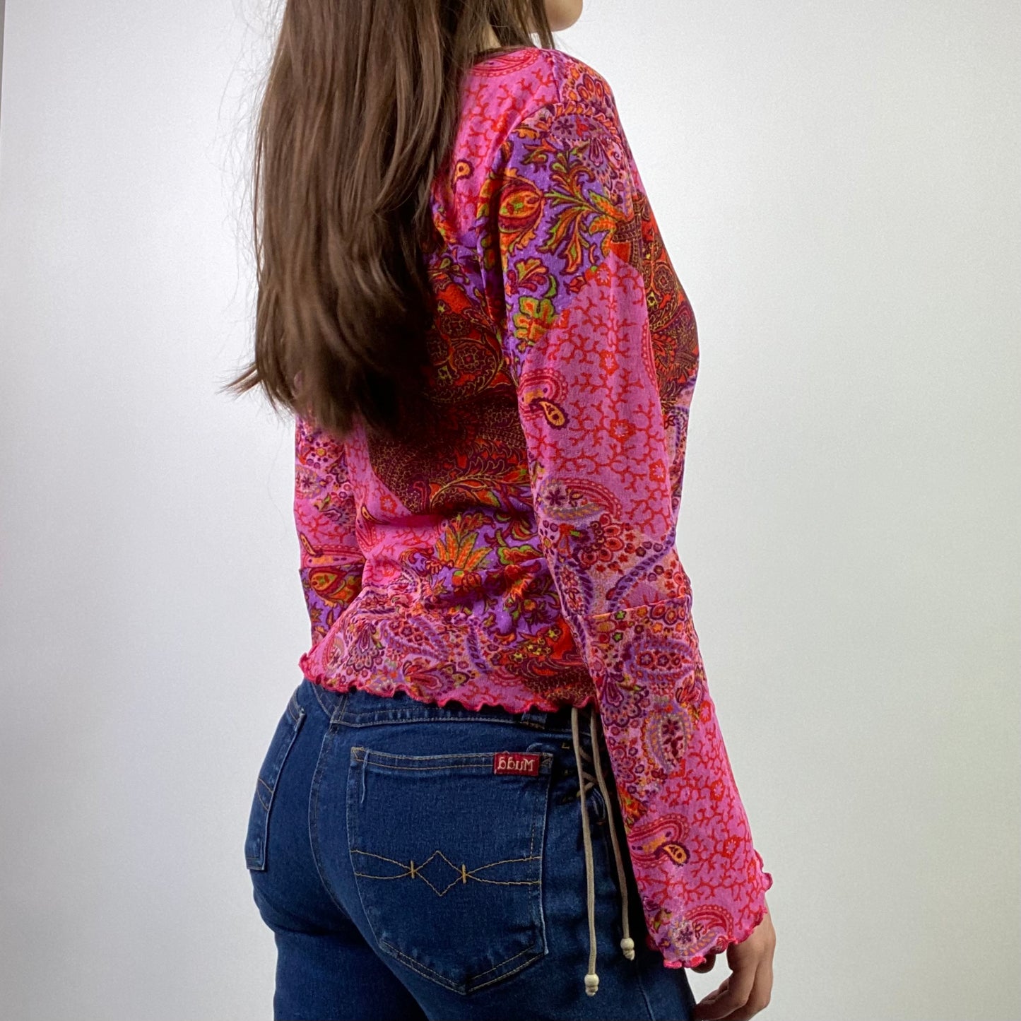 00s Funky Print Top - Size S