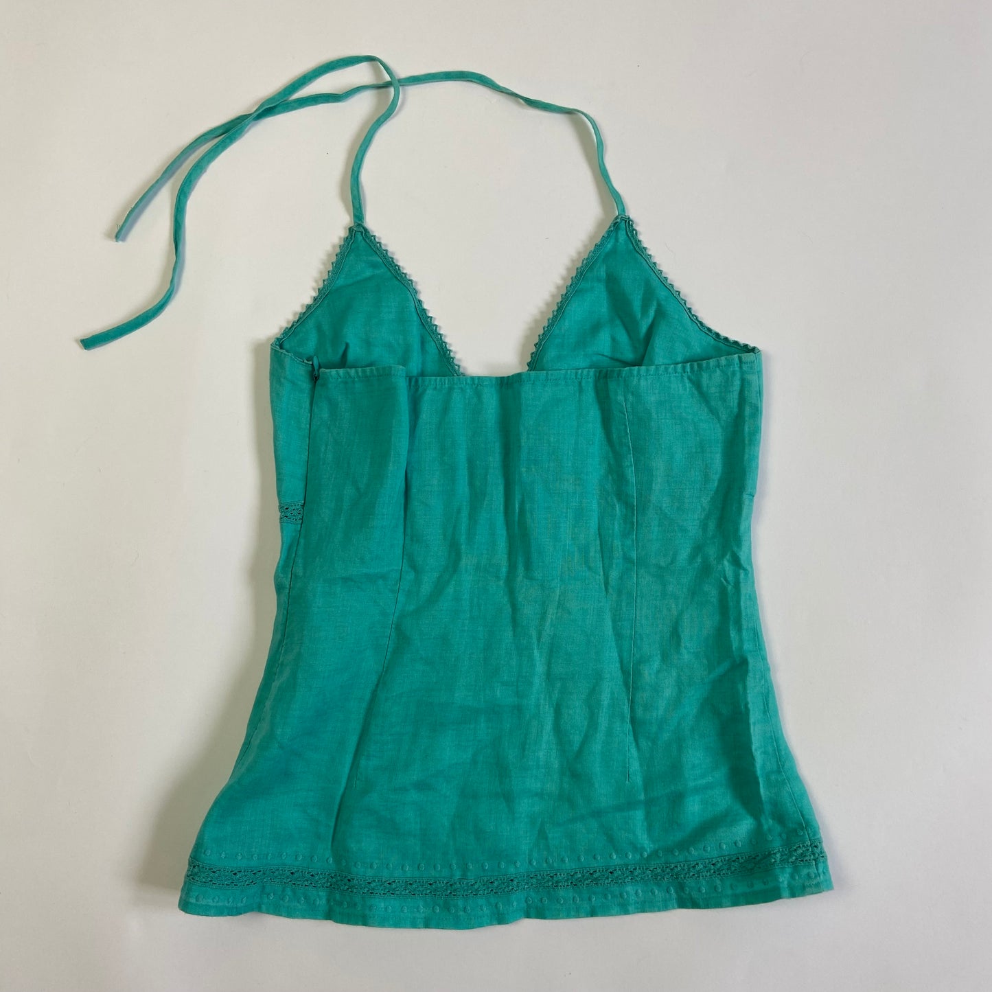 00s Turquoise Halterneck Top - Size S