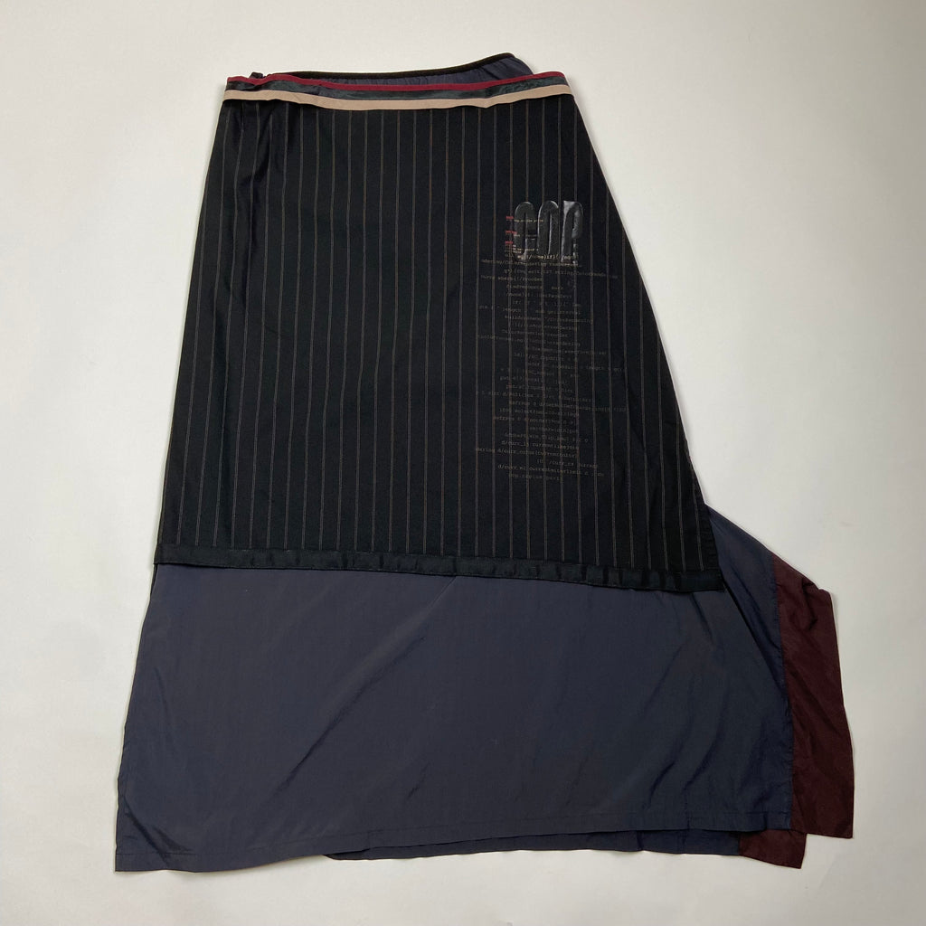 Cop Copine Asymmetric Pinstripe Skirt - Size S - Funky Cat