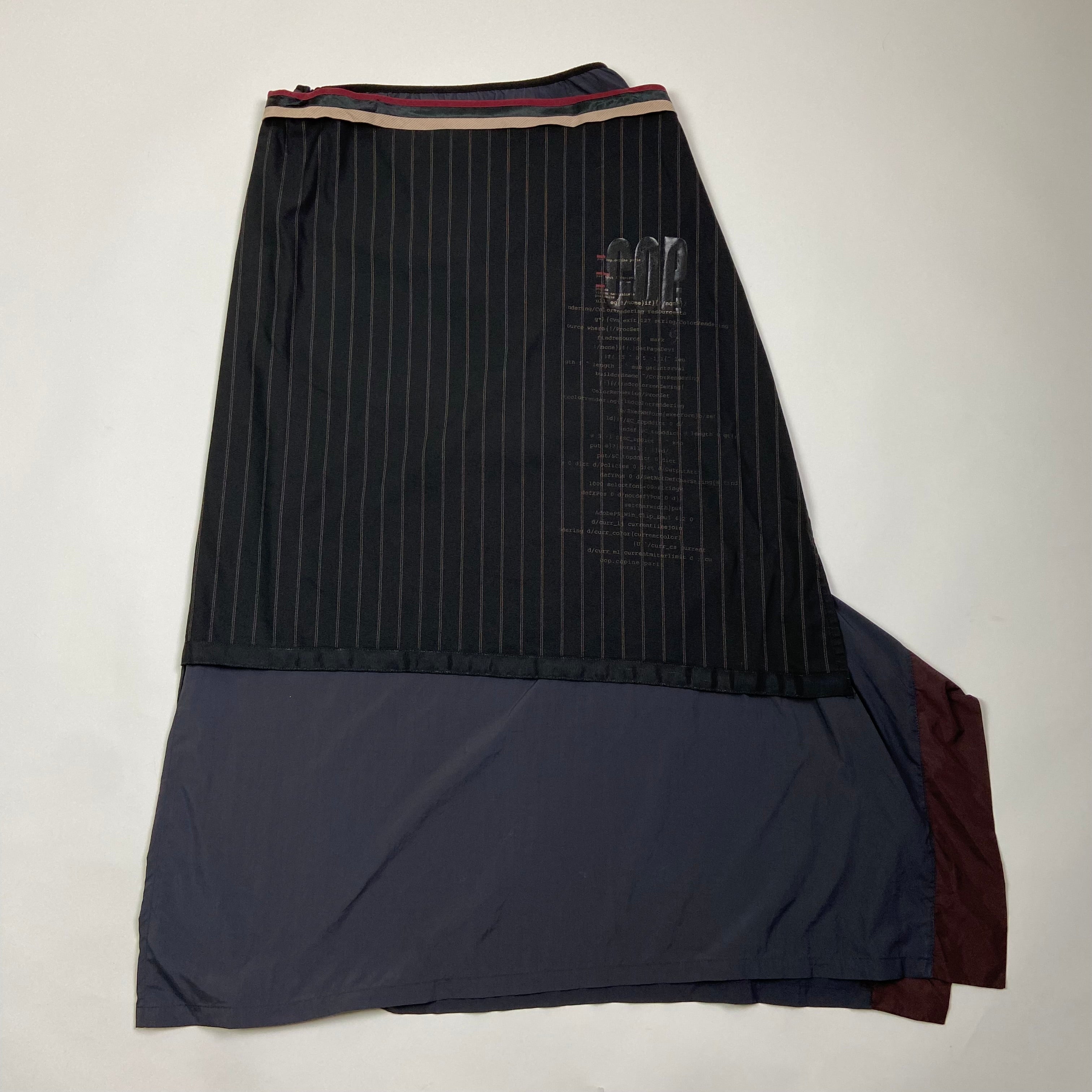 Cop Copine Asymmetric Pinstripe Skirt - Size S - Funky Cat