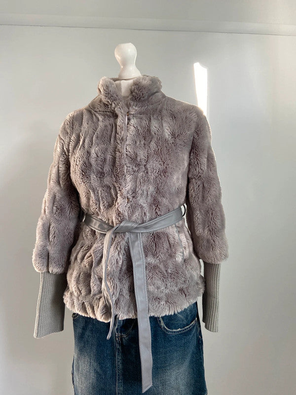 Vintage 00s Faux Fur Jacket - Size XS/S - Funky Cat