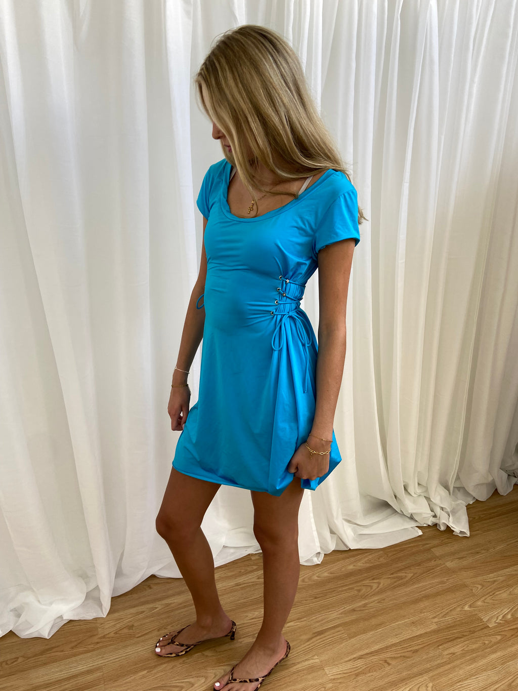 Bluemarine Turquoise Dress - Size M - Funky Cat