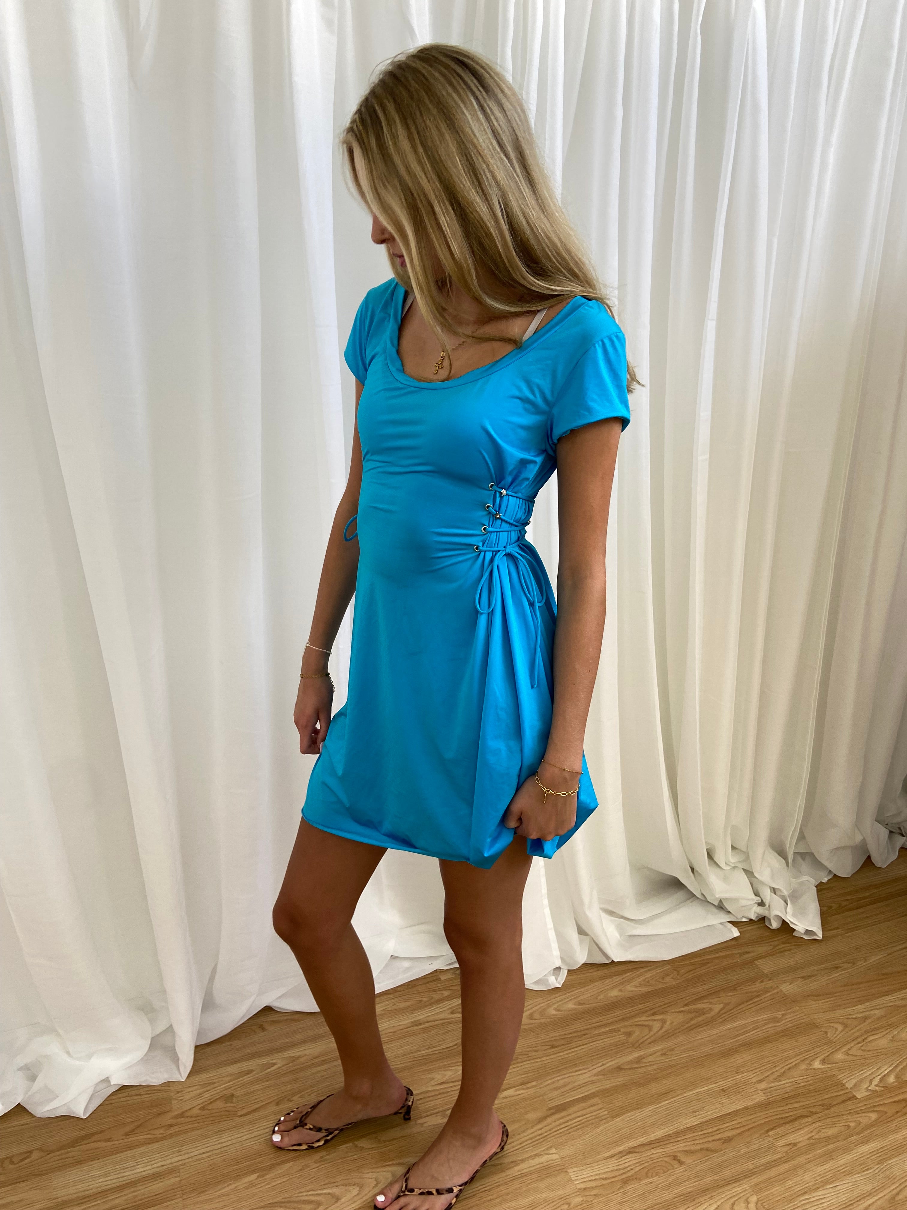 Bluemarine Turquoise Dress - Size M - Funky Cat