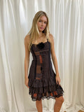 Vintage 00s Grunge Dress With Lace Up Back - Size XS-M