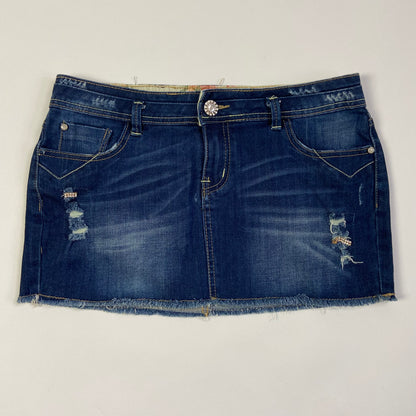 00s Denim Mini Skirt - Size M