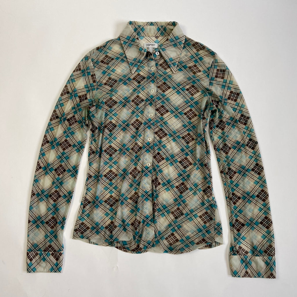 00s Mesh Shirt - Size M - Funky Cat