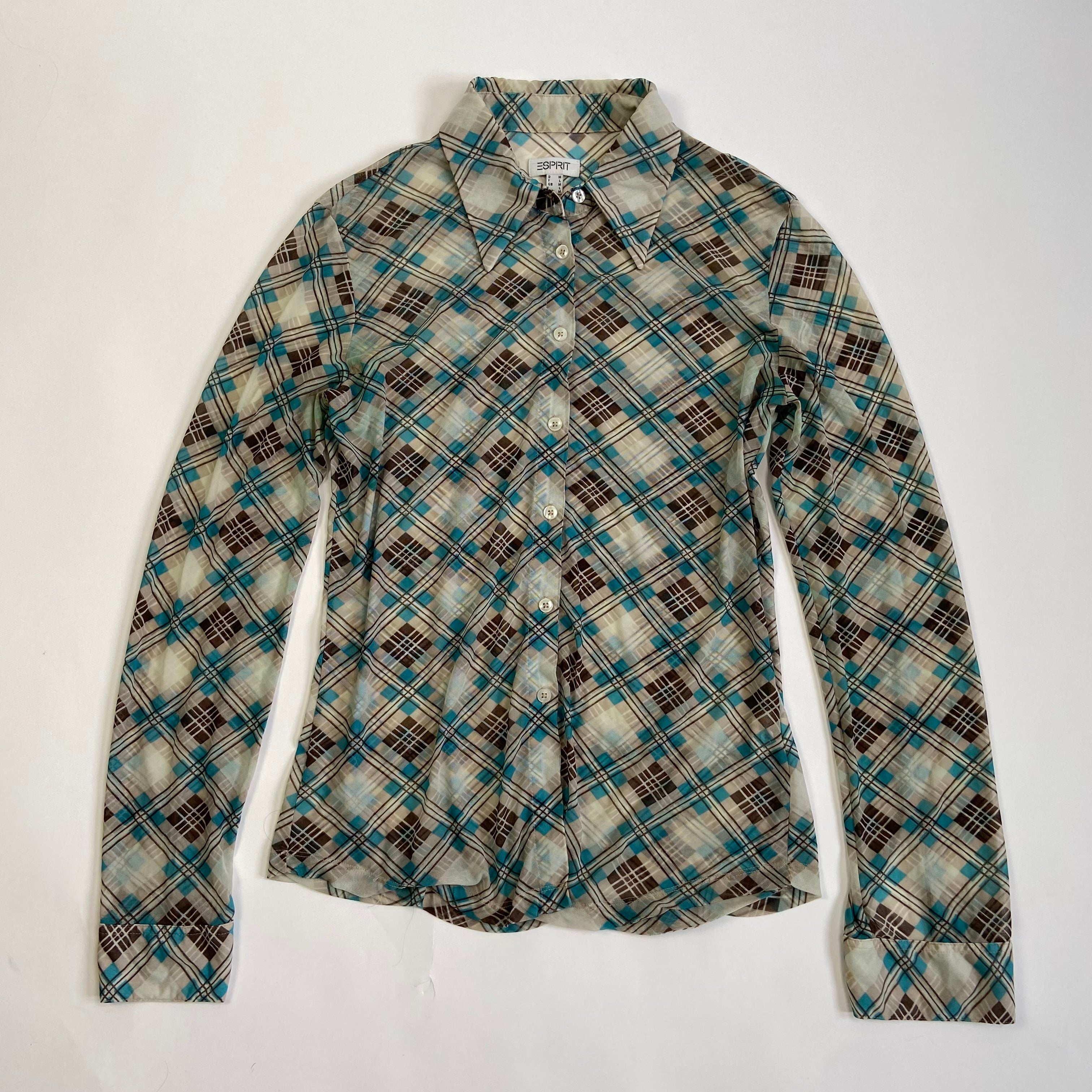 00s Mesh Shirt - Size M - Funky Cat