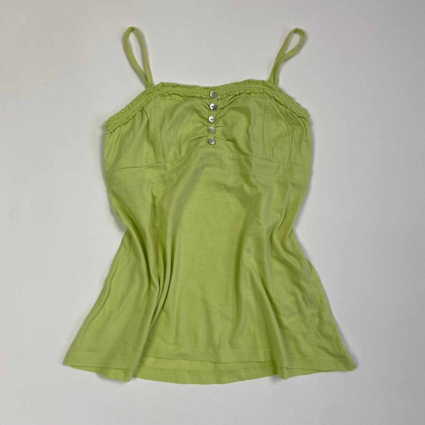 00s Ruffled Green Cami - Size XS