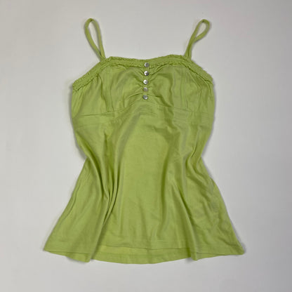 00s Ruffled Green Cami - Size XS