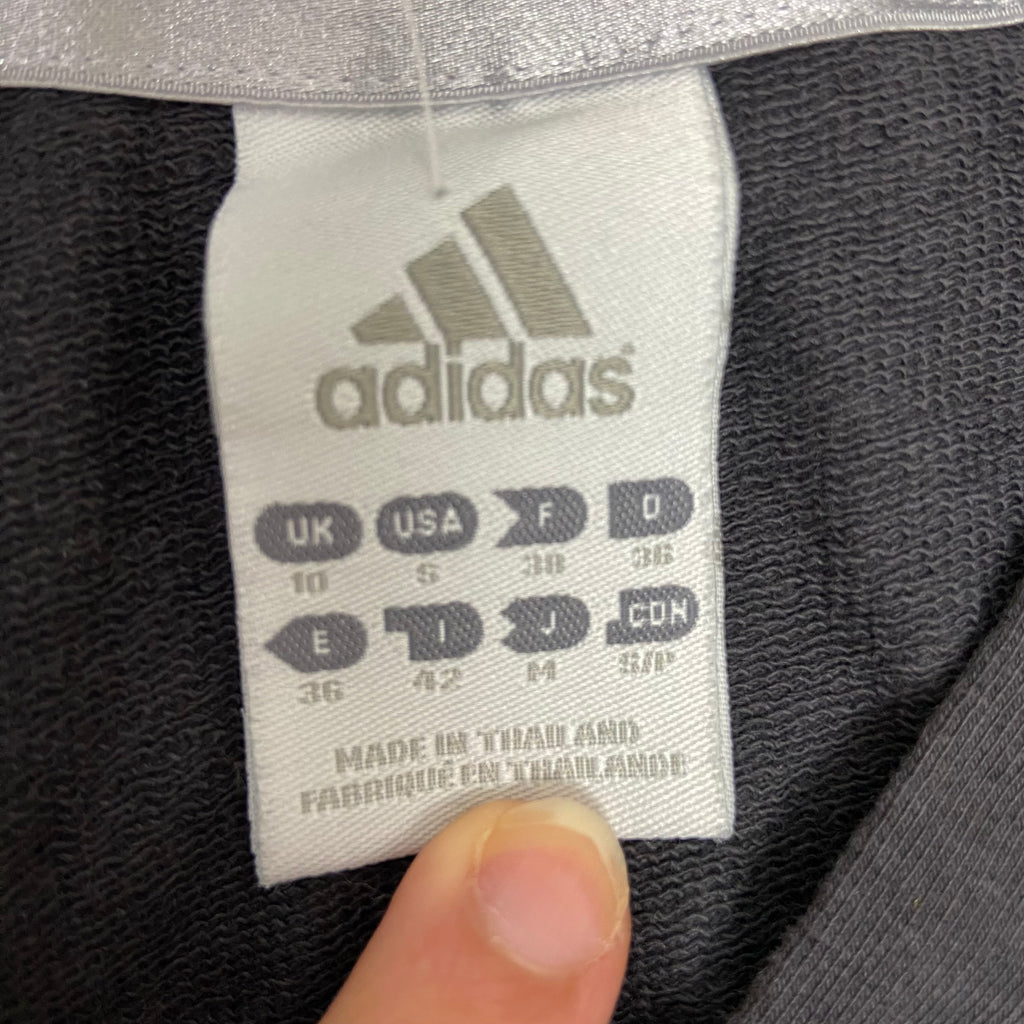 Adidas Grey Hoodie With Ruched Detailing - Size S - Funky Cat