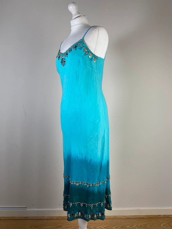 90s Embellished Beaded Dress - Size L