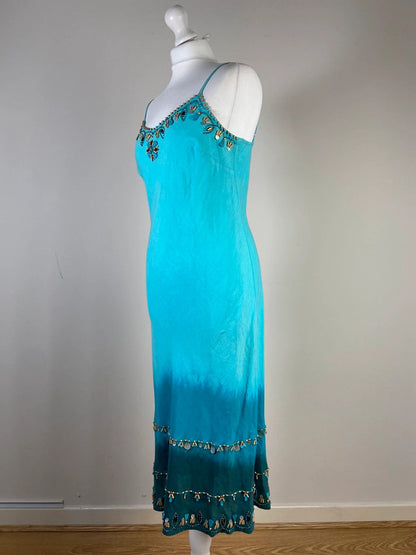 90s Embellished Beaded Dress - Size L