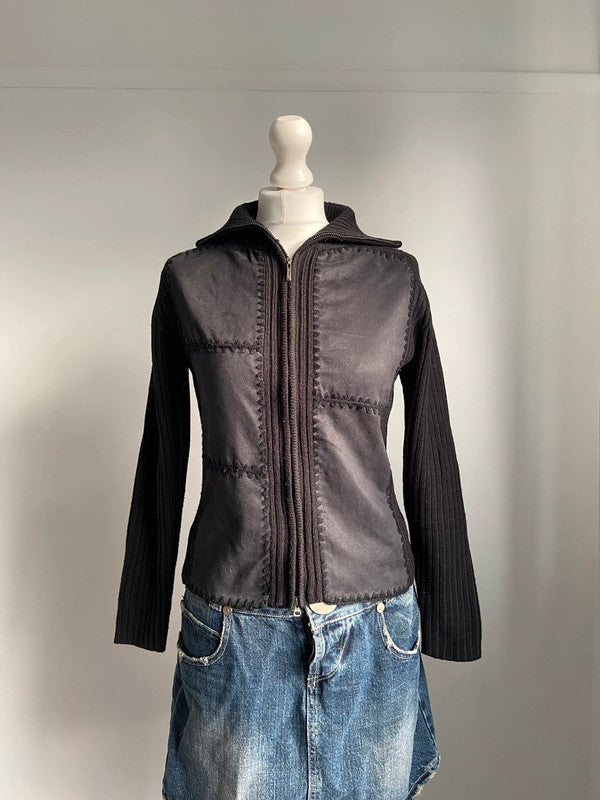 Vintage 00s Zip Up Jacket - Size M - Funky Cat