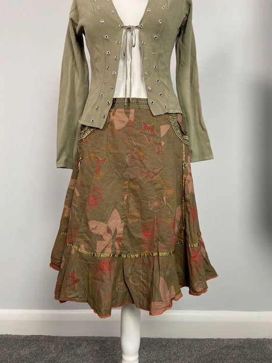 Vintage 00s Graphic Printed Skirt - Size S