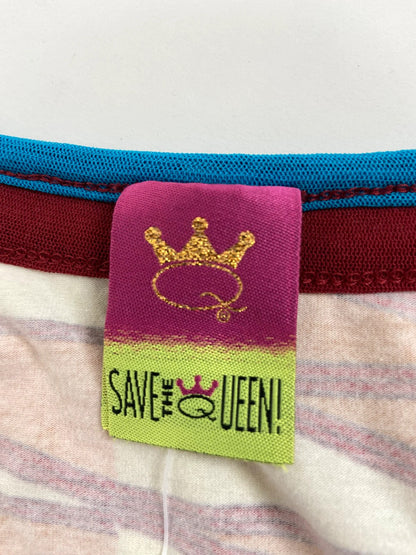 Save The Queen Embroidered Vest Top - Size M/L