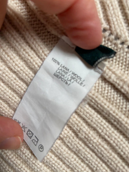 Vintage 00s Asymmetric Zip Up Ribbed Jumper - Size M - Funky Cat