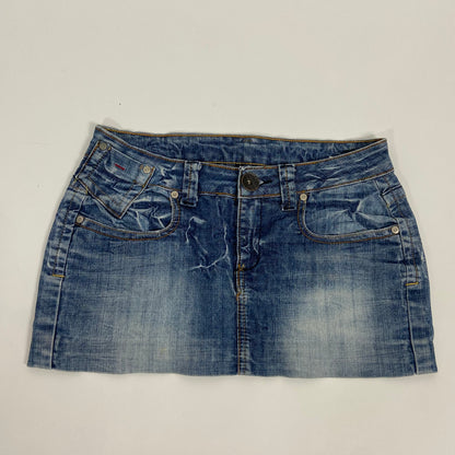 00s Low Rise Denim Skirt - W30 (UK 8)