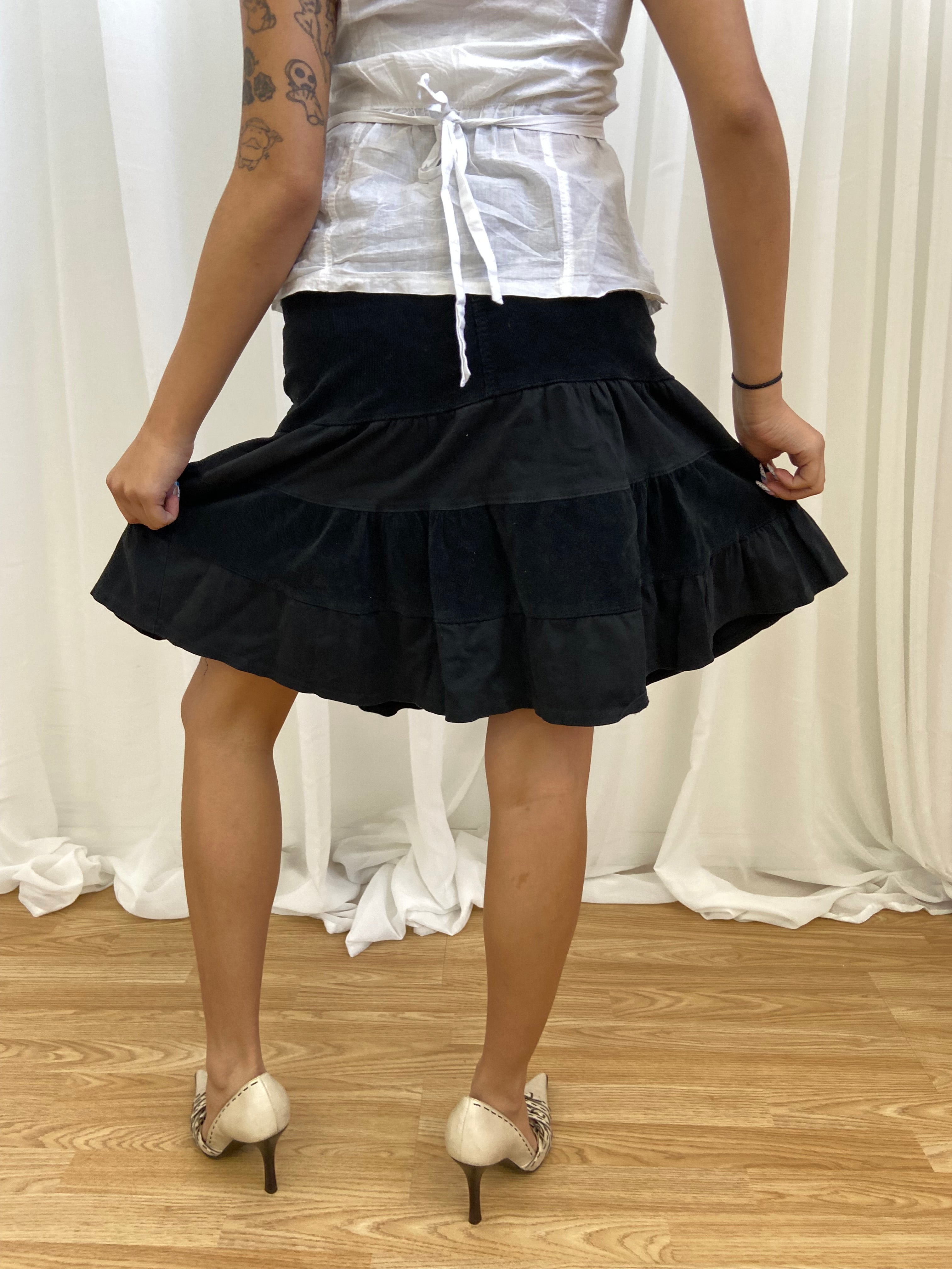 Vintage 00s Tiered Skirt - Size UK 6/8
