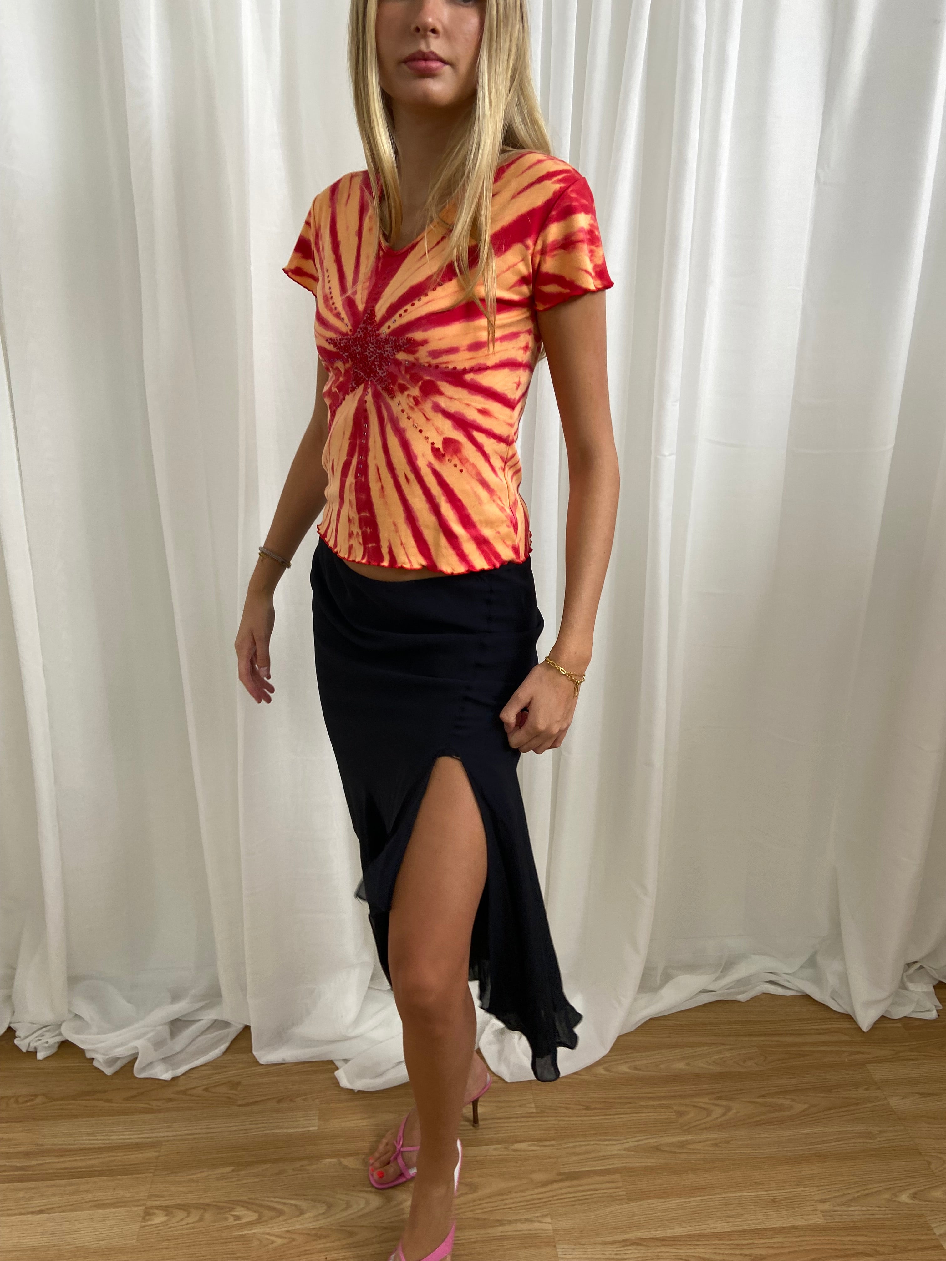Vintage 00s Tie Dye T-Shirt - Size S