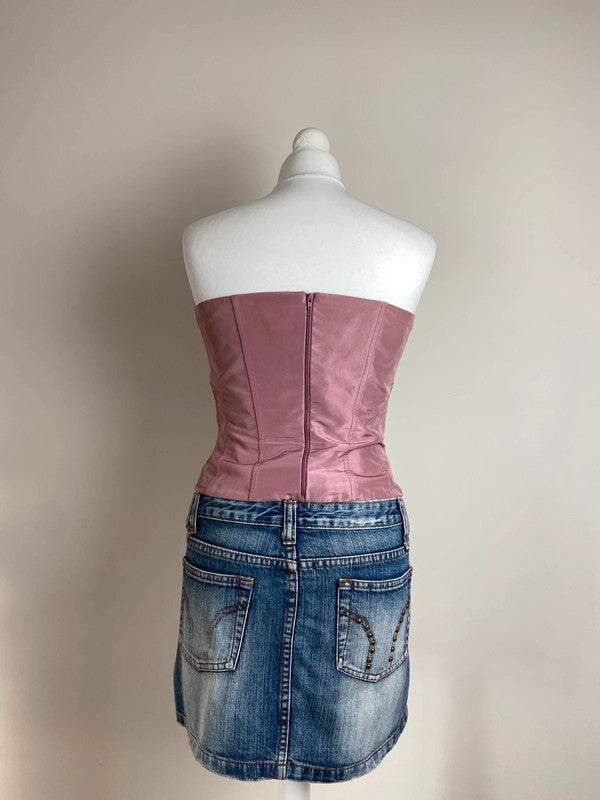 00s Lace Bustier Top - Size S - Funky Cat