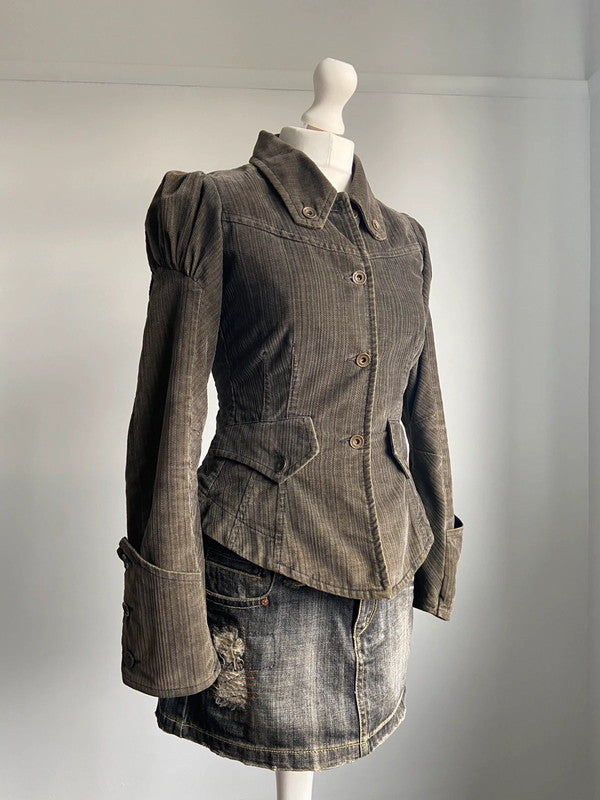 Vintage 00s Whimsical Fitted Jacket - Size S - Funky Cat