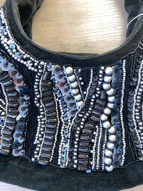 Vintage Whimsical Sequinned Velvet Bag