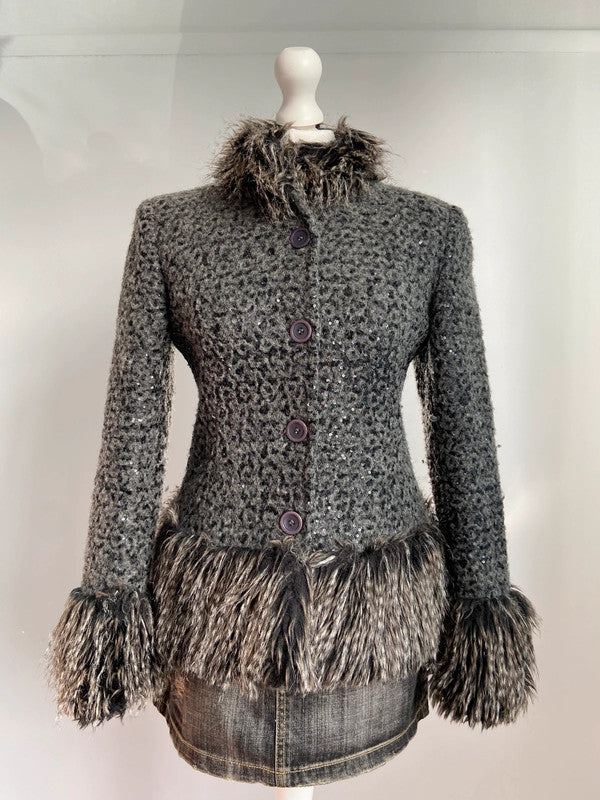 Vintage Mongolian Fur Penny Lane Jacket - Size S - Funky Cat
