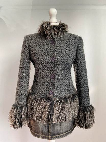 Vintage Mongolian Fur Penny Lane Jacket - Size S - Funky Cat