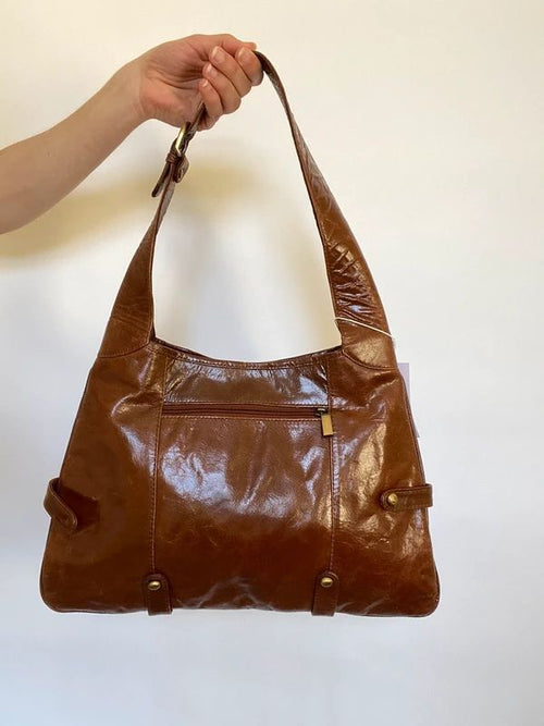 Vintage Leather Studded Eyelet Bag