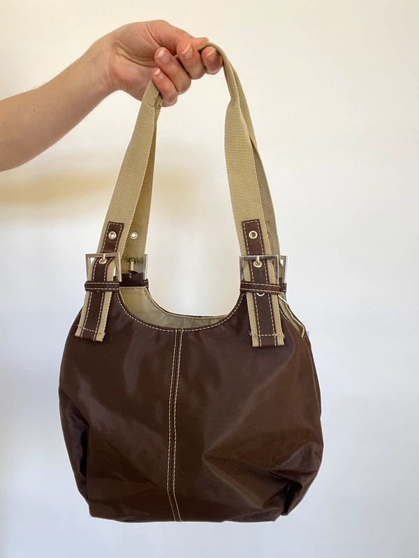 Vintage 00s Buckle Nylon Mini Bag