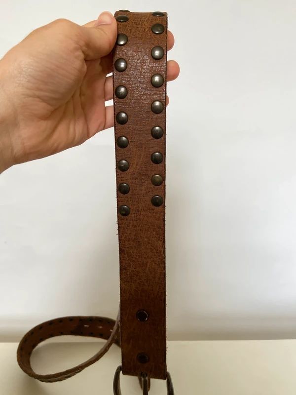 Vintage Studded Leather Belt - Funky Cat