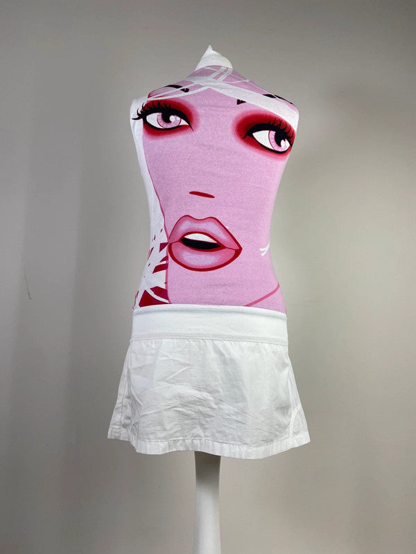 Custo Barcelona Girl Graphic Print Mini Dress - Size XS/S - Funky Cat